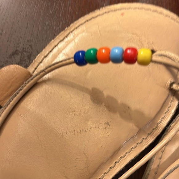 Boho thongs sandals made in Italy 🇮🇹 size ladies 10 - Picture 2 of 5